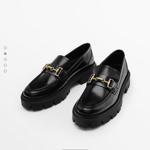 Massimo Dutti Leather Loafers size 39/size 8